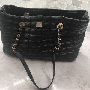 Kate Spade Black Quilted Leather Handbag